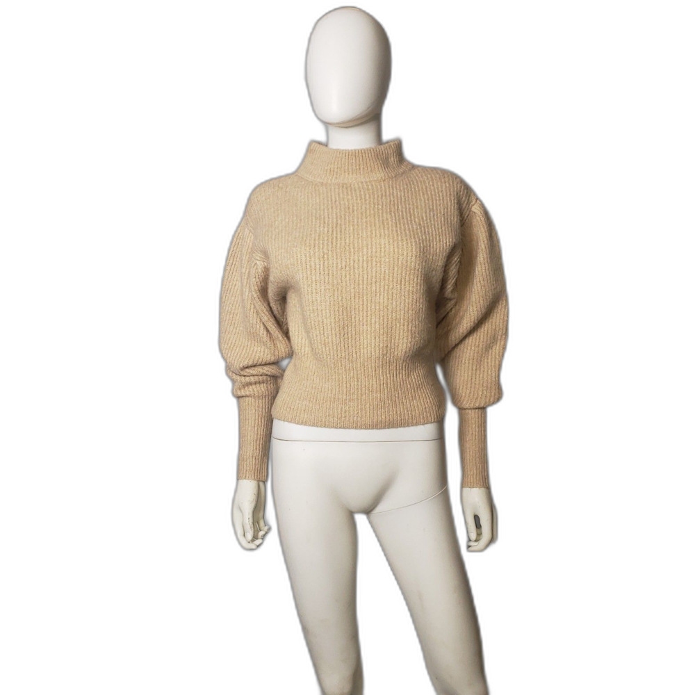 ASTR The Label Tan Wool Blend Mock Turtleneck Sweater Womens Size XS